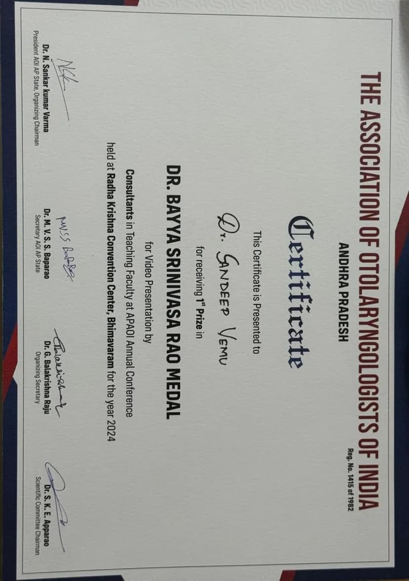 Dr. Sandeep Vemu — 9